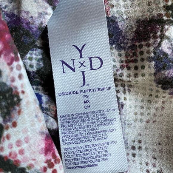 NYDJ Not Your Daughters Jeans Multicolored Top Long Sleeves Womens Petite Small - Picture 6 of 7